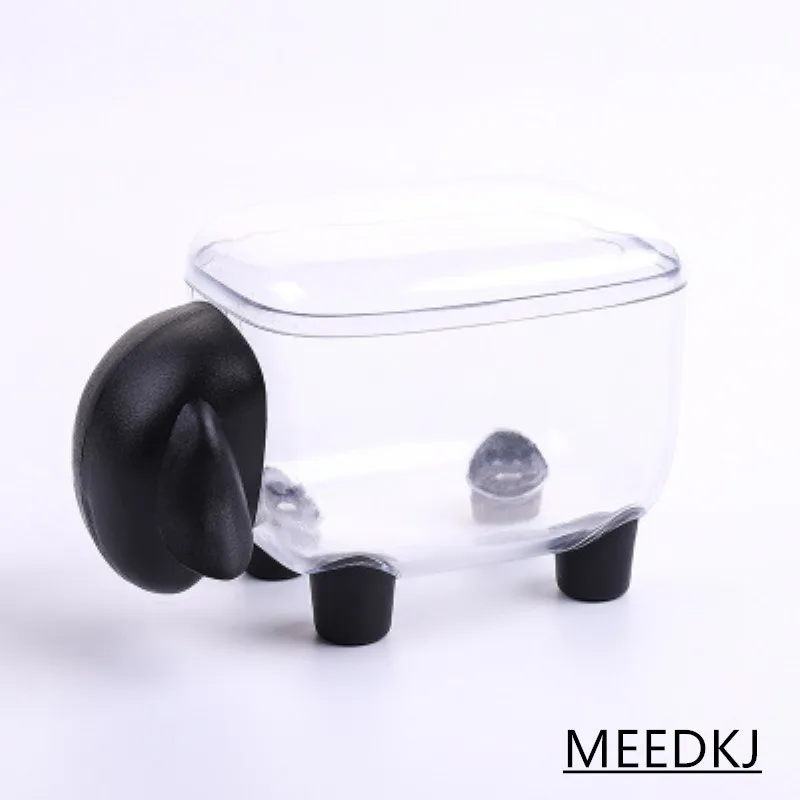 1 шт. креативный мини милый маленький бачок для хранения овечек пластиковый