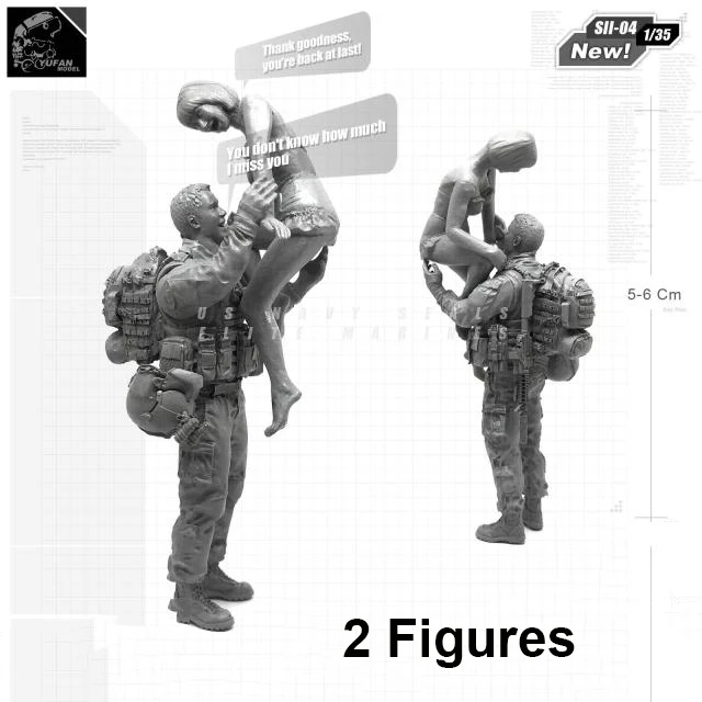 1/35 США морской котик штурмовая команда смоляная Мужская SII-01 - Цвет: SII-04