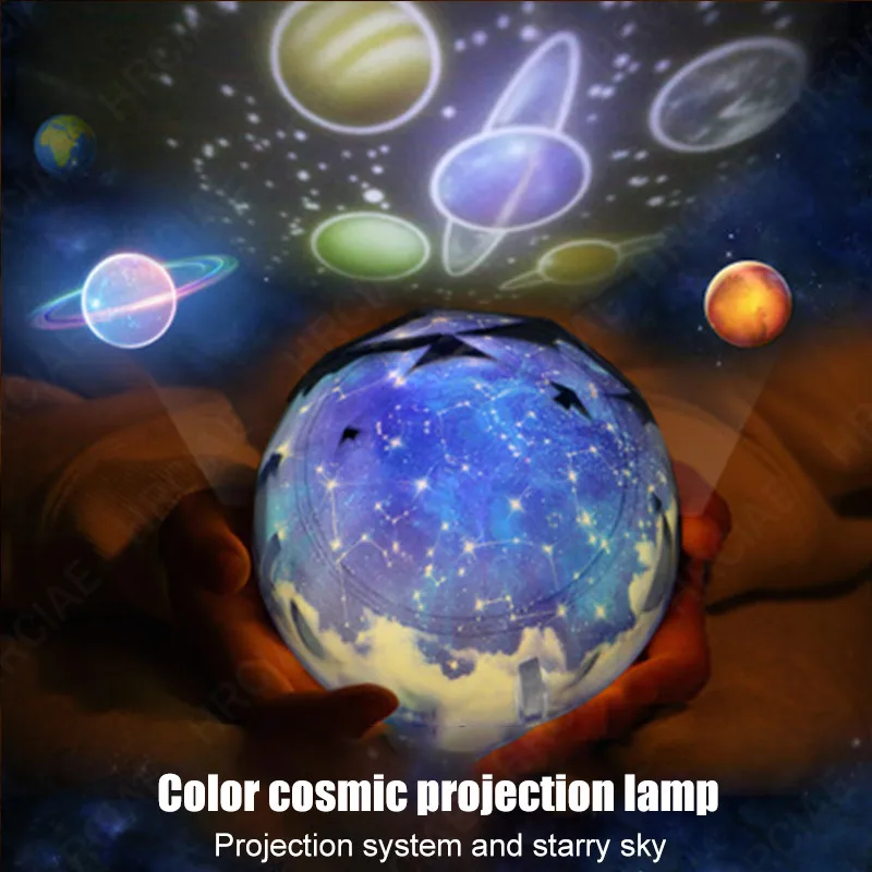 

Starry Sky Nachtlicht Planeten Magie Projektor Earth Universe LED Lampe Bunte Drehen Blinkende Sterne Kinder Baby Weihnachten