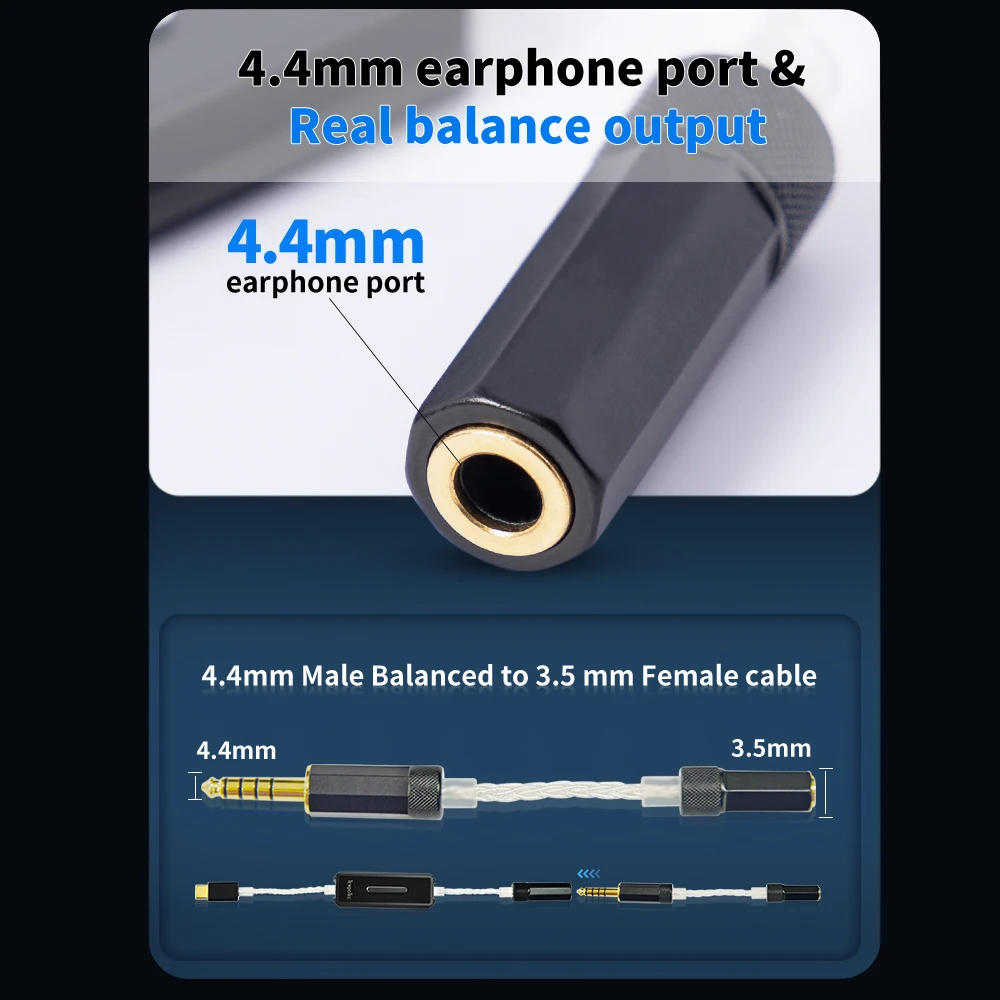 Адаптер усилителя для наушников TempoTec Sonata E44 Dual CS43131 USB Type C до 4 мм Баланс DAC AMP DSD256