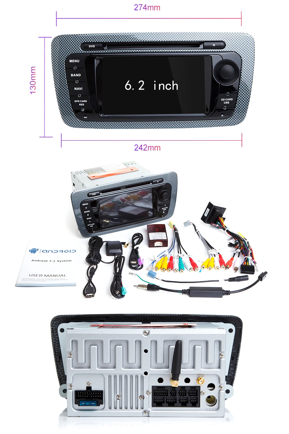 Ips DSP 64 Гб 2 Din Android 9 автомобильный радиоприемник мультимедиа для Seat Ibiza 6J MK4 SportCoupe Ecomotive Cupra 2009-2013 навигатор с GPS, DVD