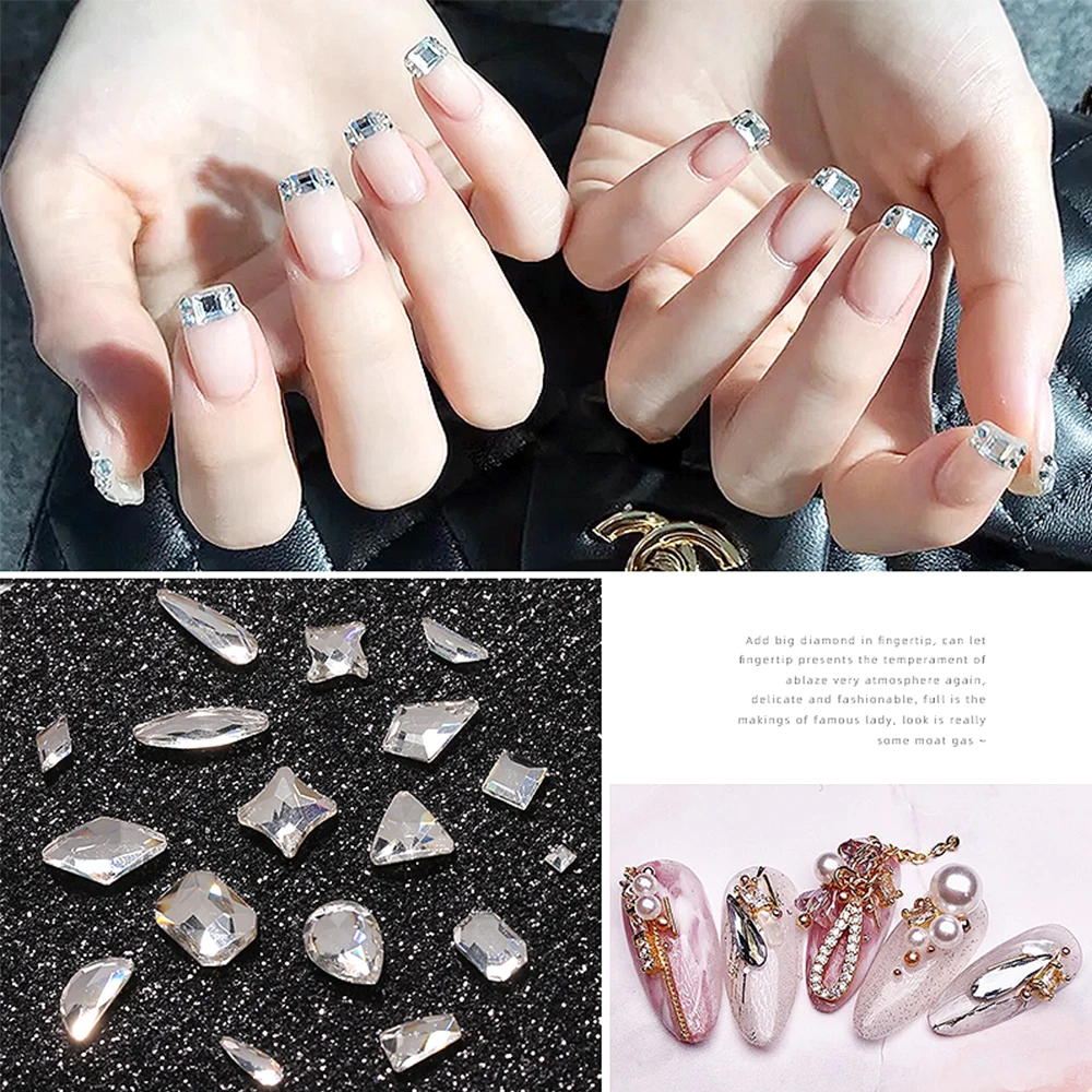 Горячая Распродажа 30 стилей кристально чистые Стразы для дизайна ногтей Holo