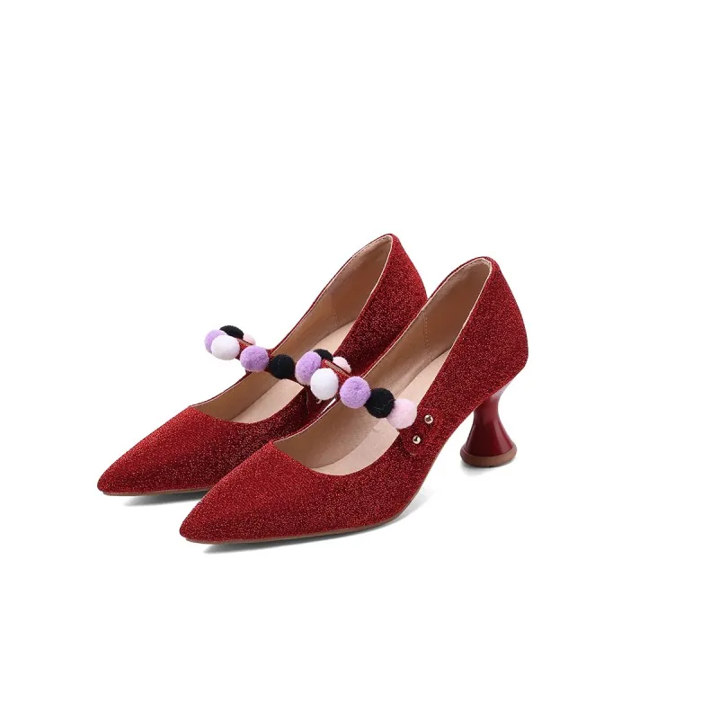 

Big Size Sweet pointed shoes ladies high heels women shoes woman pumps
