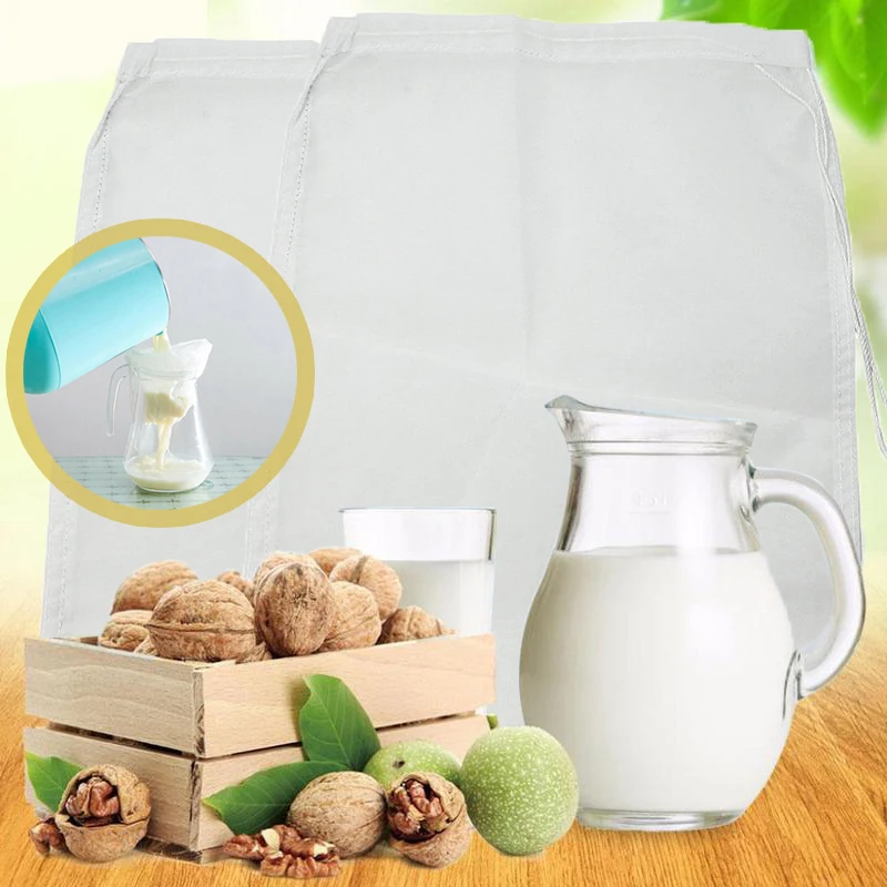 Практичная нейлоновая сетка 15x20 см для еды орехов молока чая фруктов сока кофе