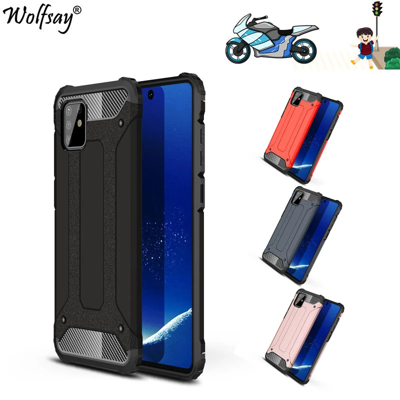 

Phone Case For Samsung Galaxy A81 Case Bumper Silicone+PC Shockproof Hybrid Armor Full Cover For Samsung A81 Case For Galaxy A81