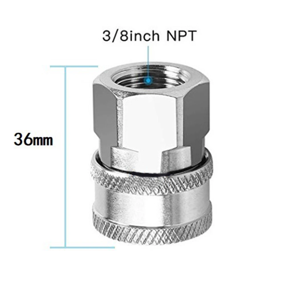 

Washer Quick Connector Water Lance Car Washing 3/8 NPT Male Female Part Tool