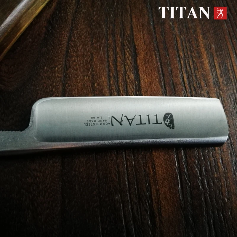 Titan Green sandalwood handle old fashioned straight razor for men | Razors