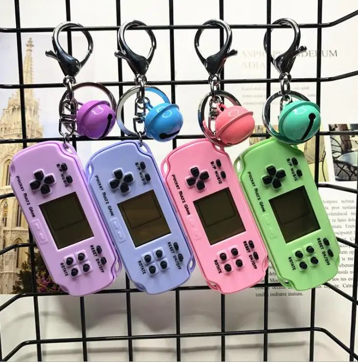 Креативная Ретро игровая консоль брелок тетрис электронная машина Обучающие