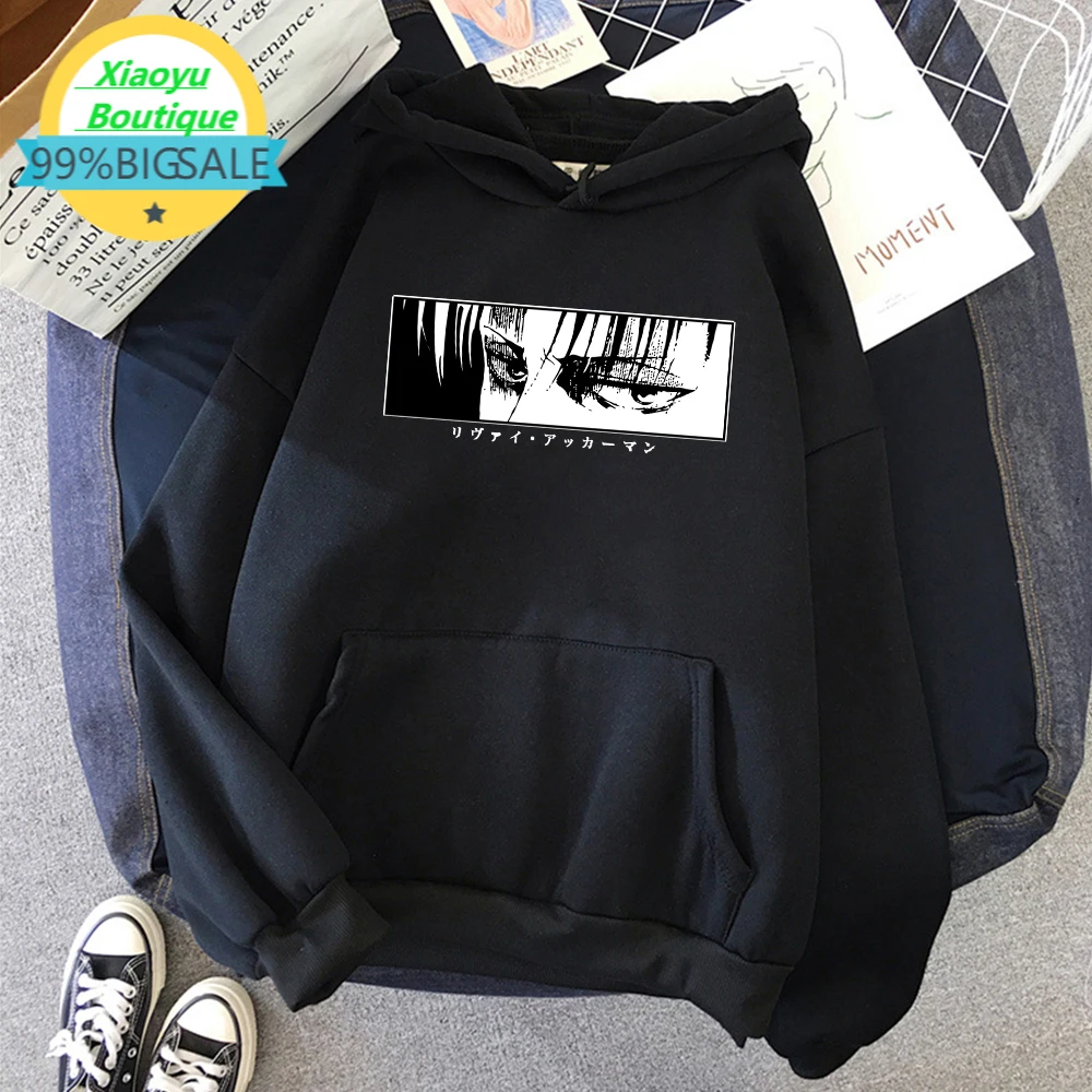 

Anime Levi Attack On Titan Male Hoodie Fashion Street Sweatshirt Casual Harajuku Pullover Comfortable Oversize Tracksuit For Men