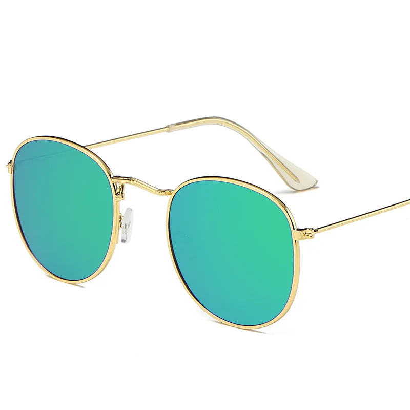 Ретро Круглые Солнцезащитные очки женские брендовые дизайнерские