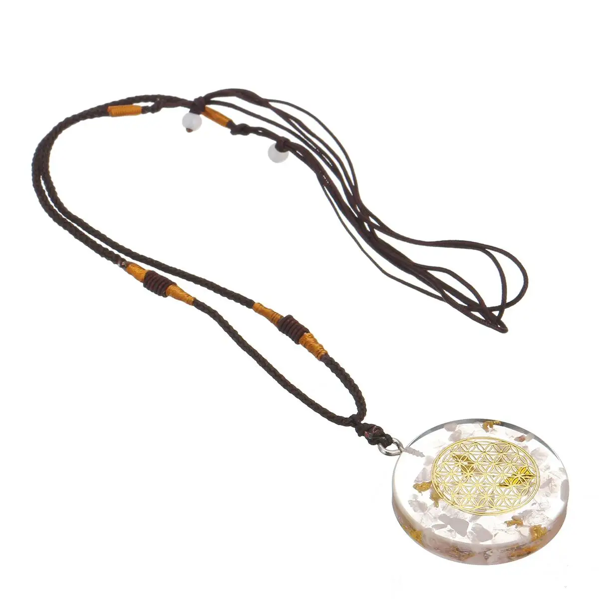 B Aura Orgone ожерелье со стразами Orgone конвертер энергии камень душа, который изменяет магнитное поле жизни ожерелье из смолы - Цвет: B
