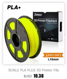 SUNLU PLA плюс 3D-принтеры нити 1,75 мм 1 кг/2.2lb катушки PLA+ ПРИНТЕРЫ нити 3d полиграфические материалы не образующая пузырей