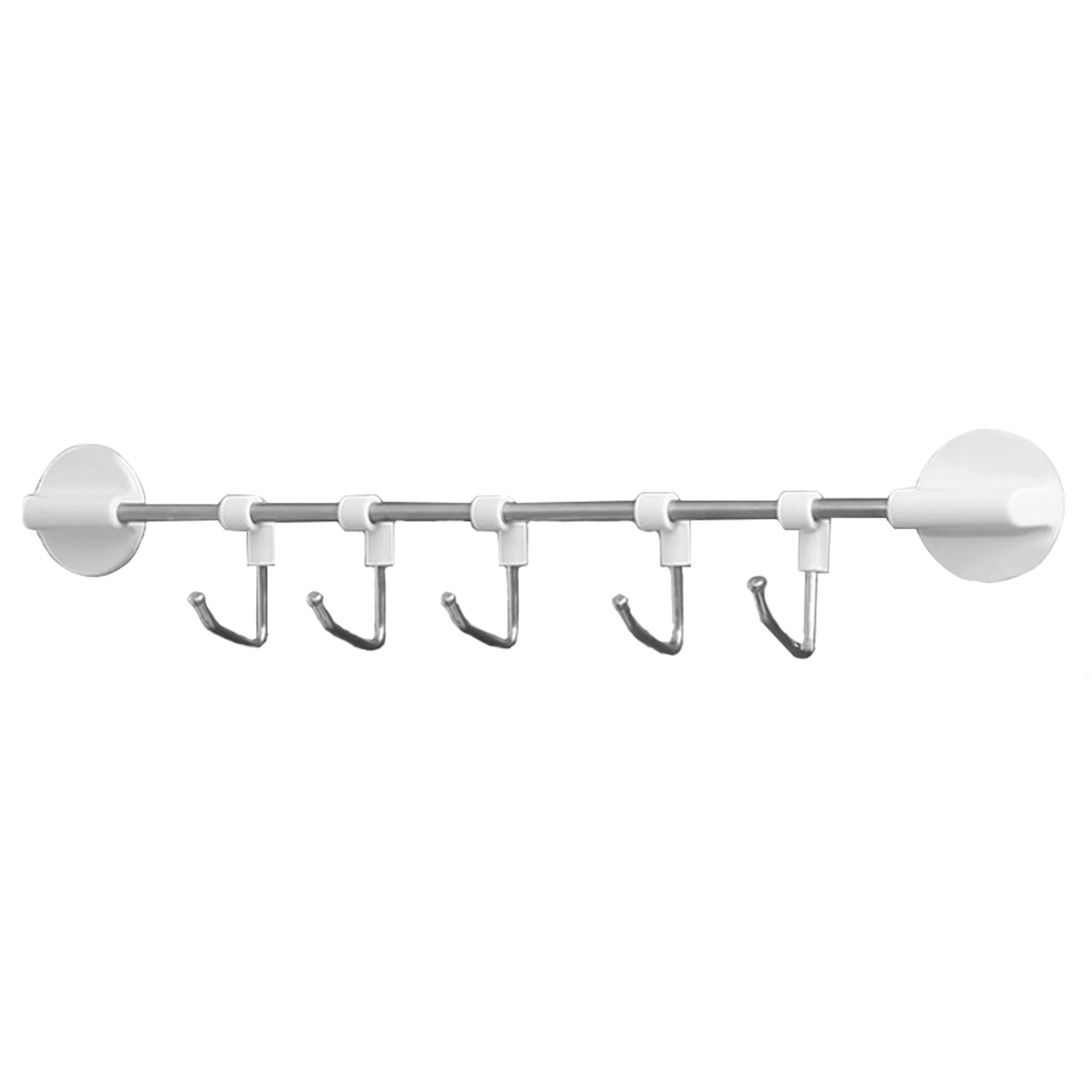 

Bathroom Pan Home Coat Stainless Steel Towel Wall Mounted Adjustable Distance Pot 5 Hooks Punch Free Space Saving Kitchen Hanger