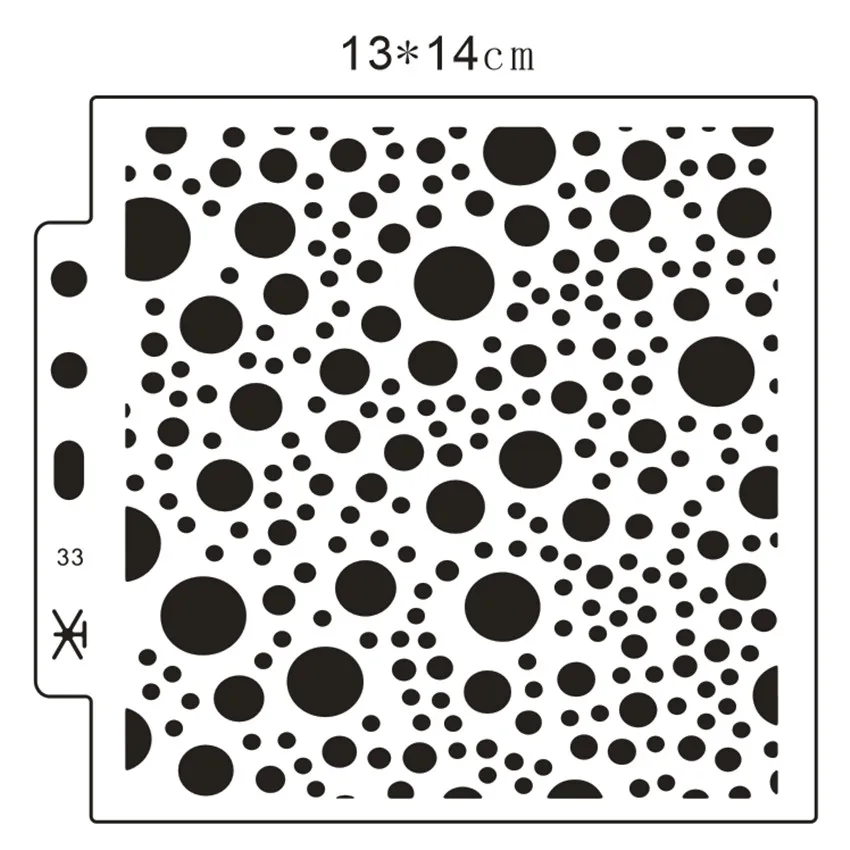 Круглый трафарет с чернилами 14 1*13 покрытие шаблон Пластиковая форма
