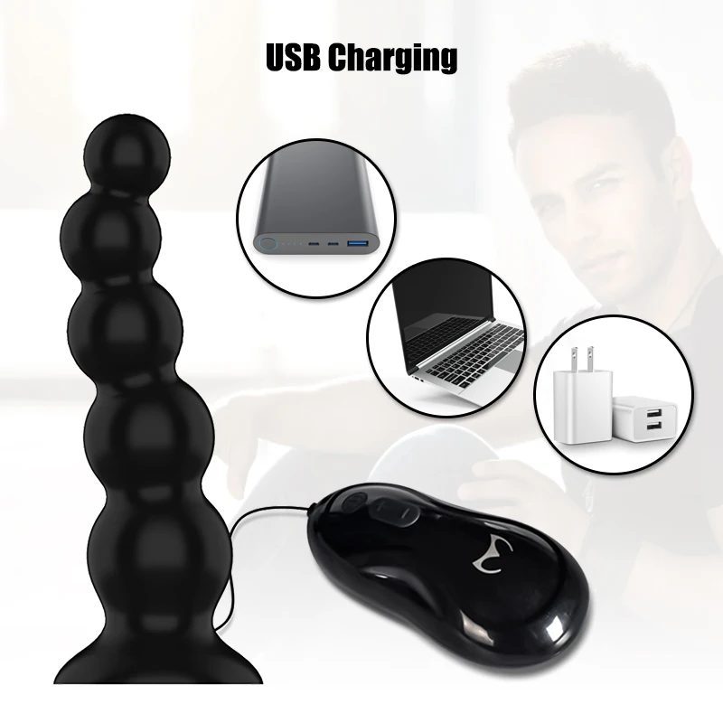 Анальный вибратор с 10 режимами дистанционного управления гладкая Анальная