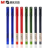 12pcs mg simple pure gel pen 0 5mm mg black blue red pen gel ink refill gelpen school office supplies stationary pens