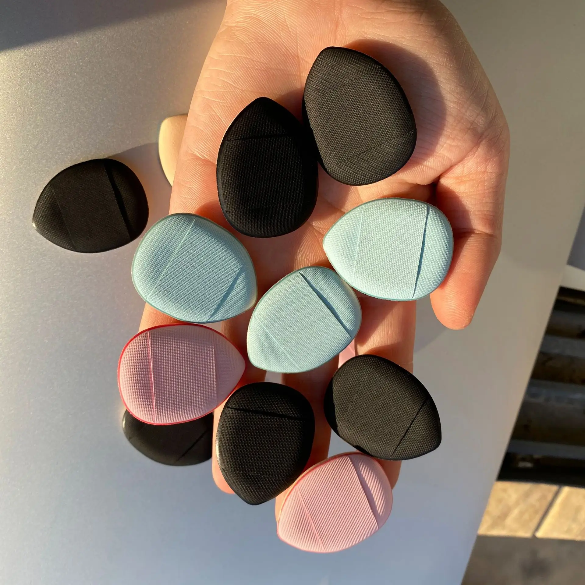 5 шт. Треугольники пудра для пальцев буфами на рукавах муки мини уход за кожей