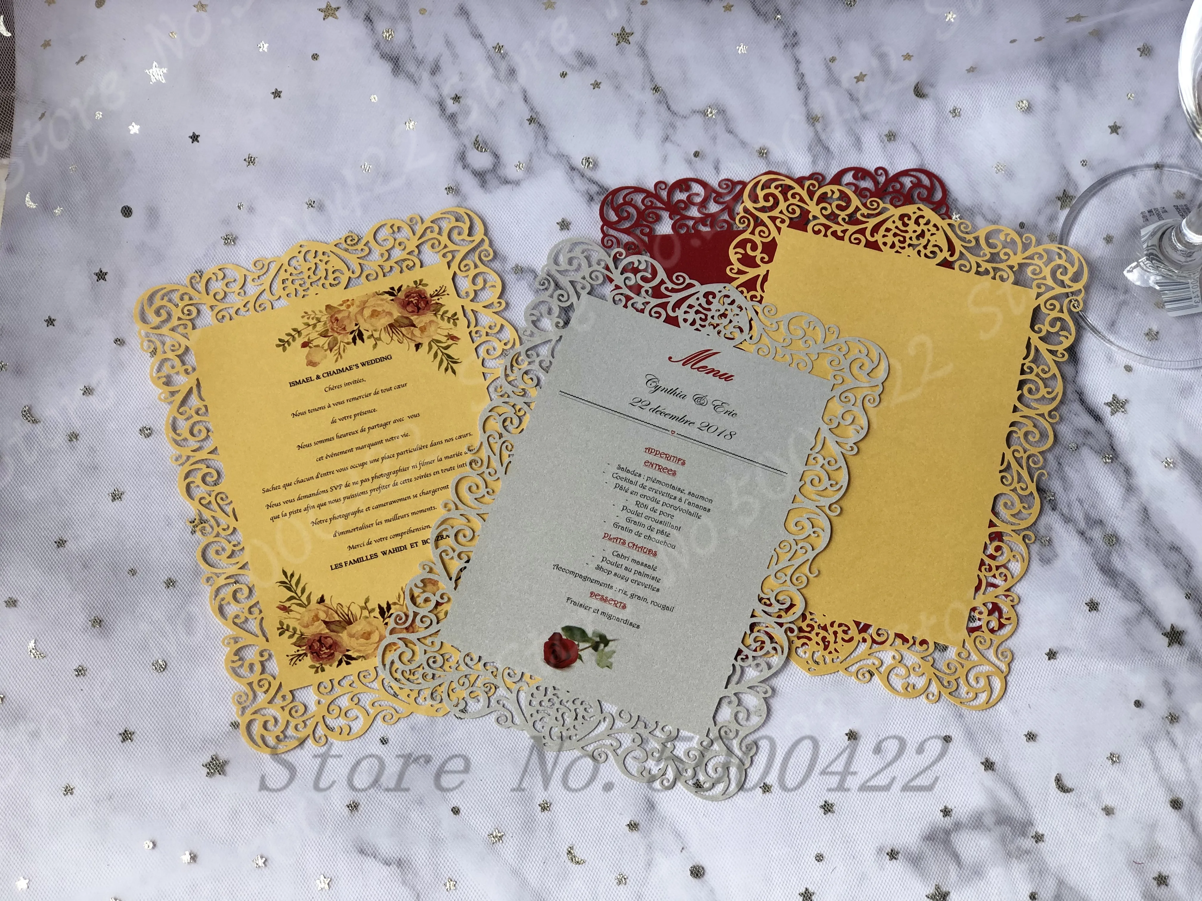 12x17 см Лазерная резка Любовь стол место карты Свадебная вечеринка меню свадебные