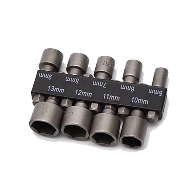 

Гаечный ключ 9 шт./компл., набор инструментов с отверткой 1/4 дюйма, адаптер, сверло с 5 до 13 мм, шестигранное Стандартное Гнездо для гайки без ма...