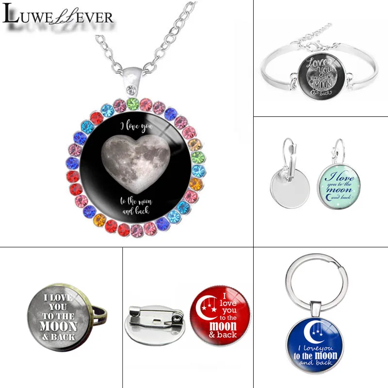 

New 600 Love Glass Necklace Bracelet 30mm 25mm Double Sided Round Glass Cabochon Jewelry For Unisex Charm Pendant