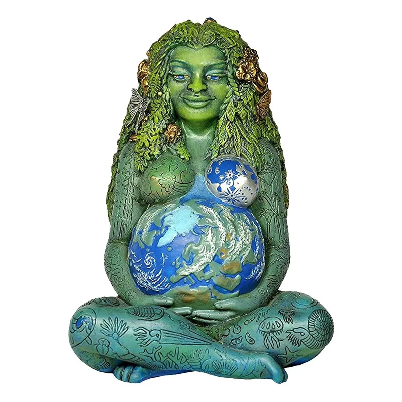 

Millennial Gaia Earth Mother Goddess Te Fiti Statue 16cm Tall By Oberon Zell Resin Feng Shui Millyear Decor