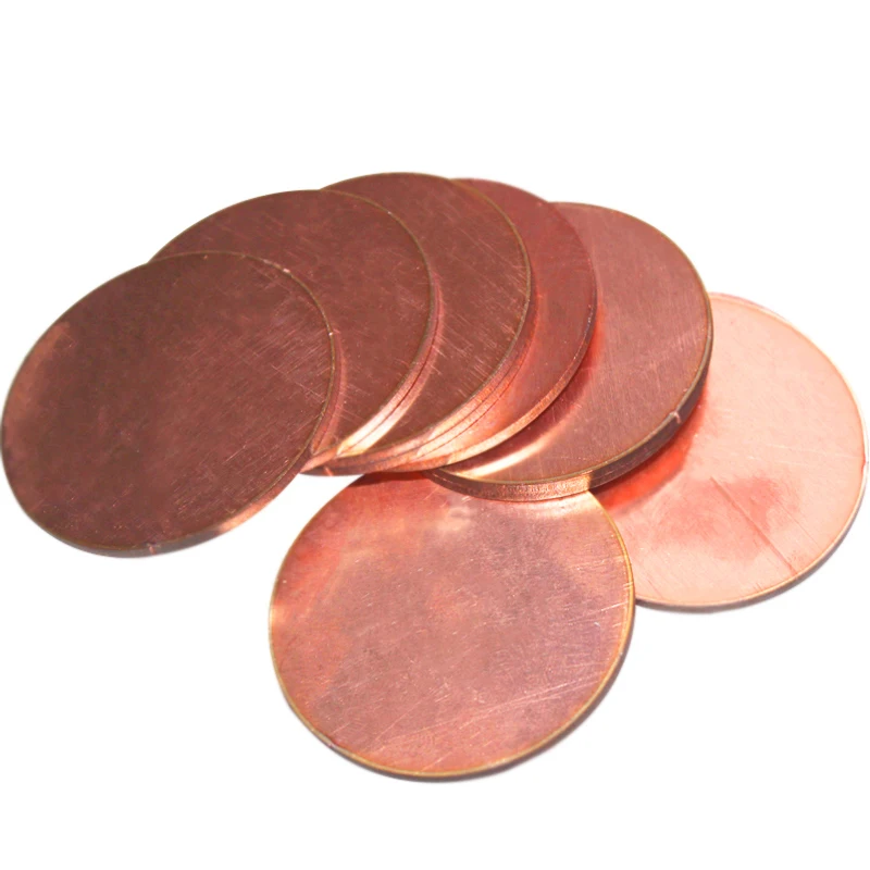 Round pure Copper Metal 0.9mm and 3mm disks 43mm 50mm 60mm 80mm 