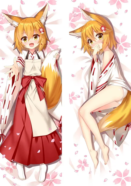 2020 аниме Sewayaki виде без Сенько Сан Shiro Dakimakura обниматься тела чехол 150 см х 50 Косплэй