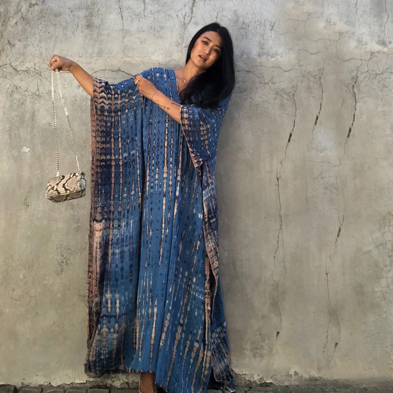 2021 женское пляжное платье в богемном стиле с принтом купальный костюм накидка