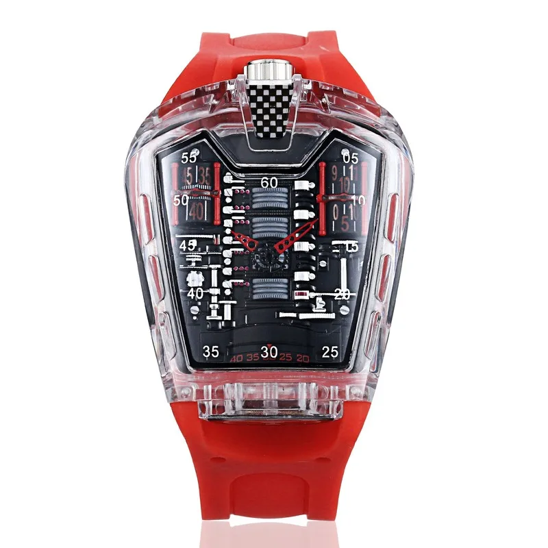 Прозрачные часы KIMSDUN с полным индивидуальным копированием, классные спортивные наручные часы 3D с цветным лицом, подарки для влюбленных, муж...