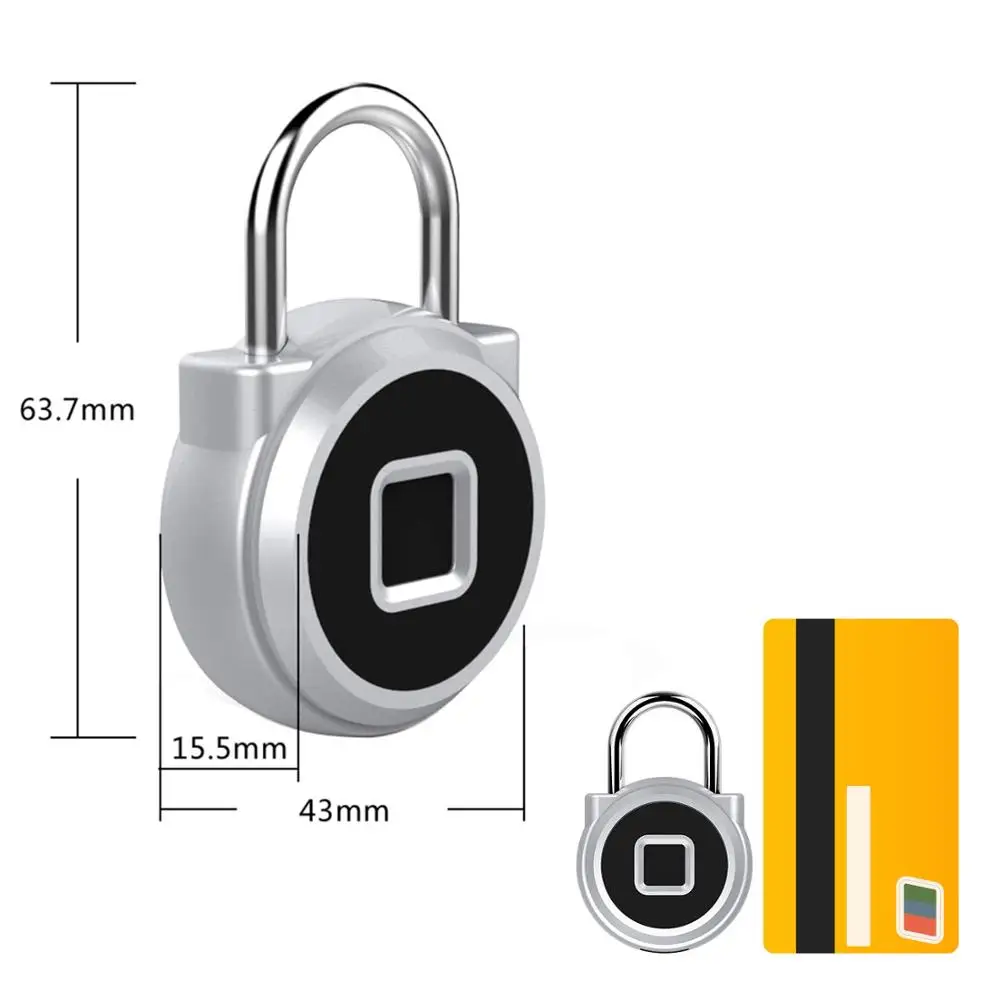 HONTUSEC замок отпечатков пальцев с usb зарядкой без ключа подходит для спорта рюкзак