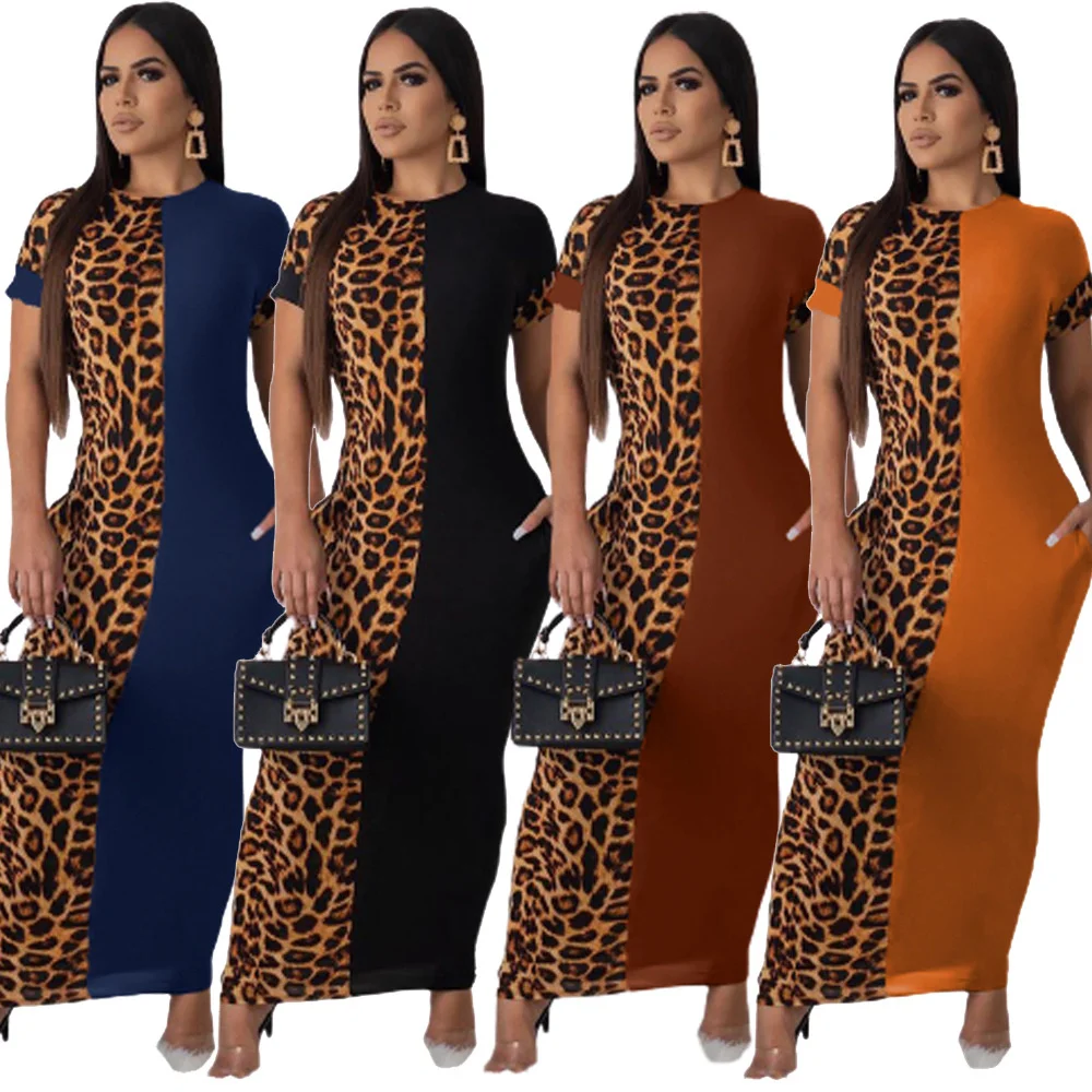 

Plus Size Women's Summer Print Stitching Flower Long Banquet Dress 2021 Bodycon Dress Elegant Sexy Woman Super Long Dress