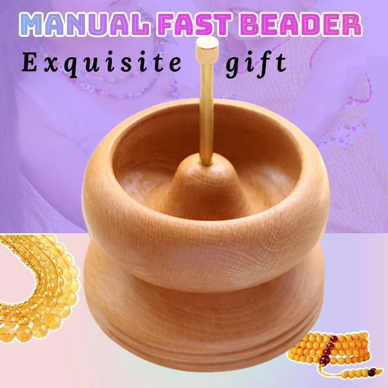 

Manual Wooden Solid String Bead Wood Diy Spinner Quickly Loader Bead Spinner Jewelry Making Bead String Tools Manual Fast Beader