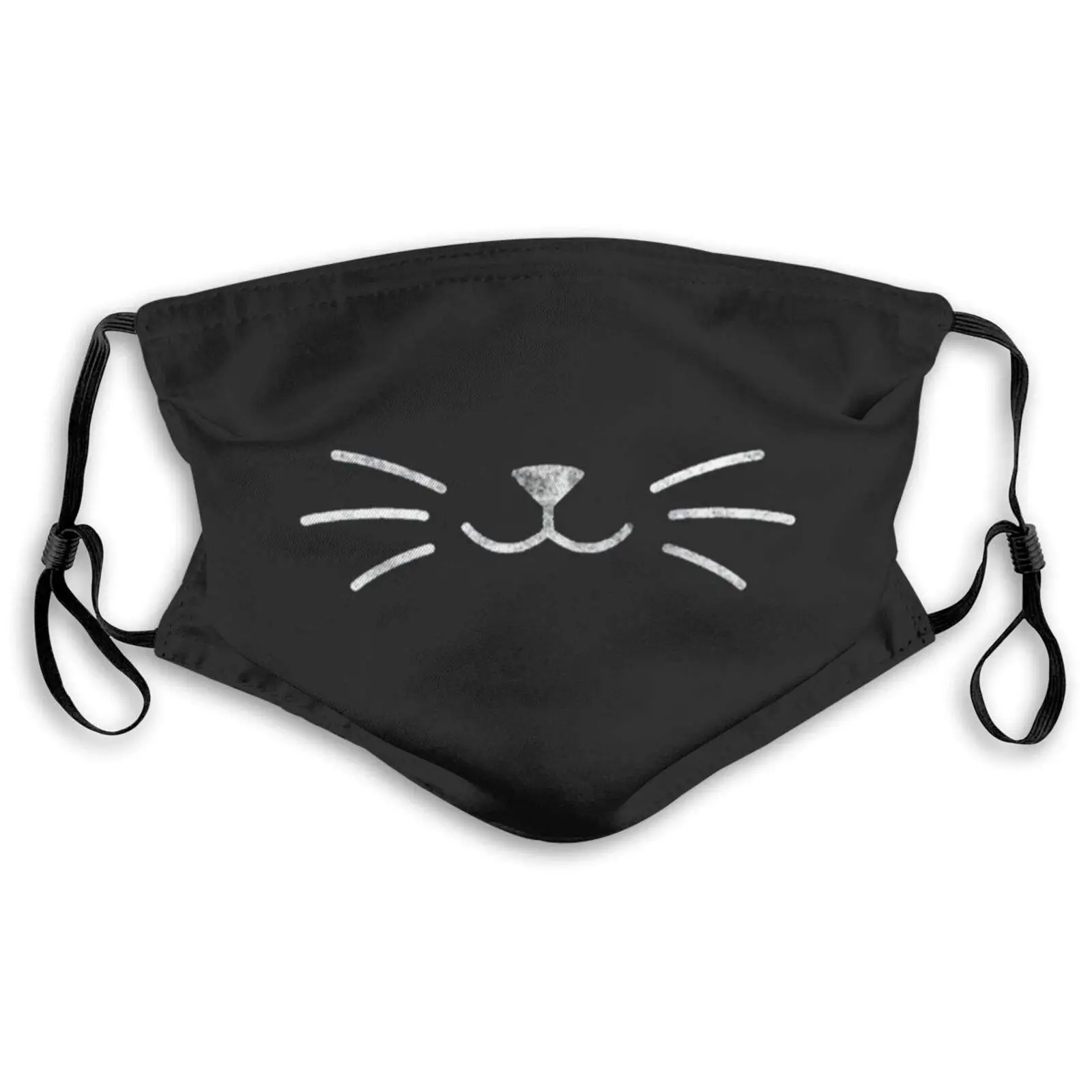 

Funny Pet Cat Whiskers Dust Washable Reusable Filter and Reusable Mouth Windproof Warm Cotton Face for Men Women Adult