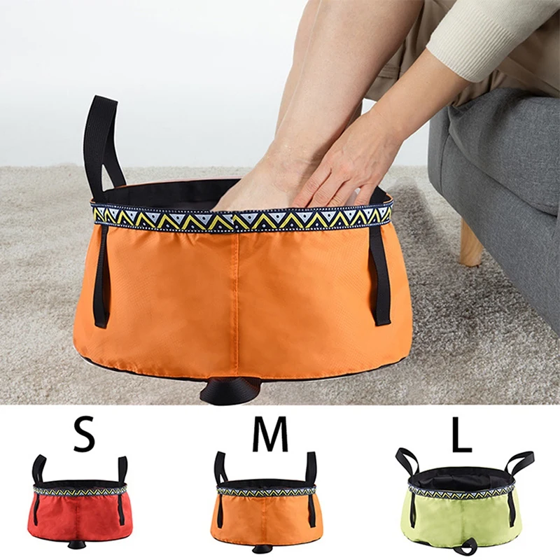 

12L Collapsible Wash Basin Foot Washbasin Travel Fishing Hiking Outdoor Camping Protable Folding Bucket Water Container