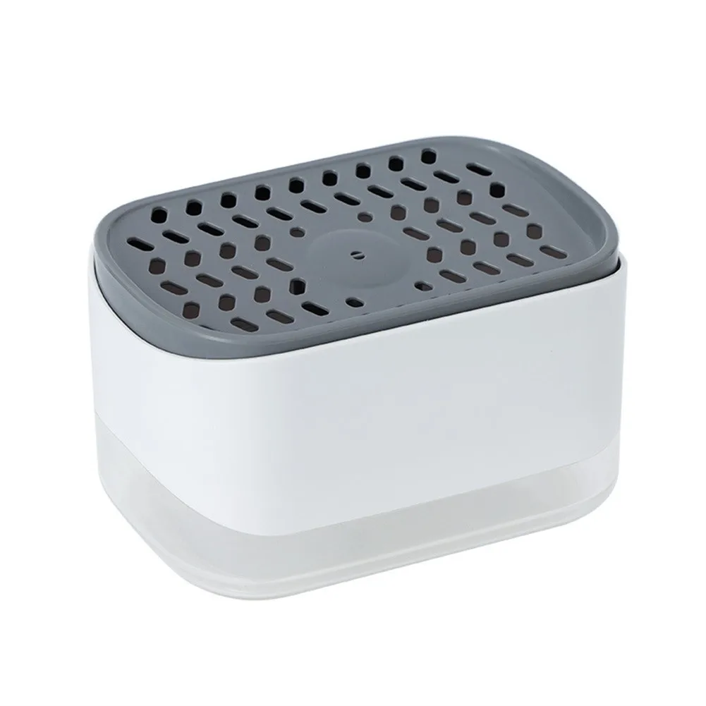 

Dishwash Soap 14*10*8.5 CM Dispenser Double Sponge Box Holder Bothroom Accessories Kitchen Tools Soap Pump