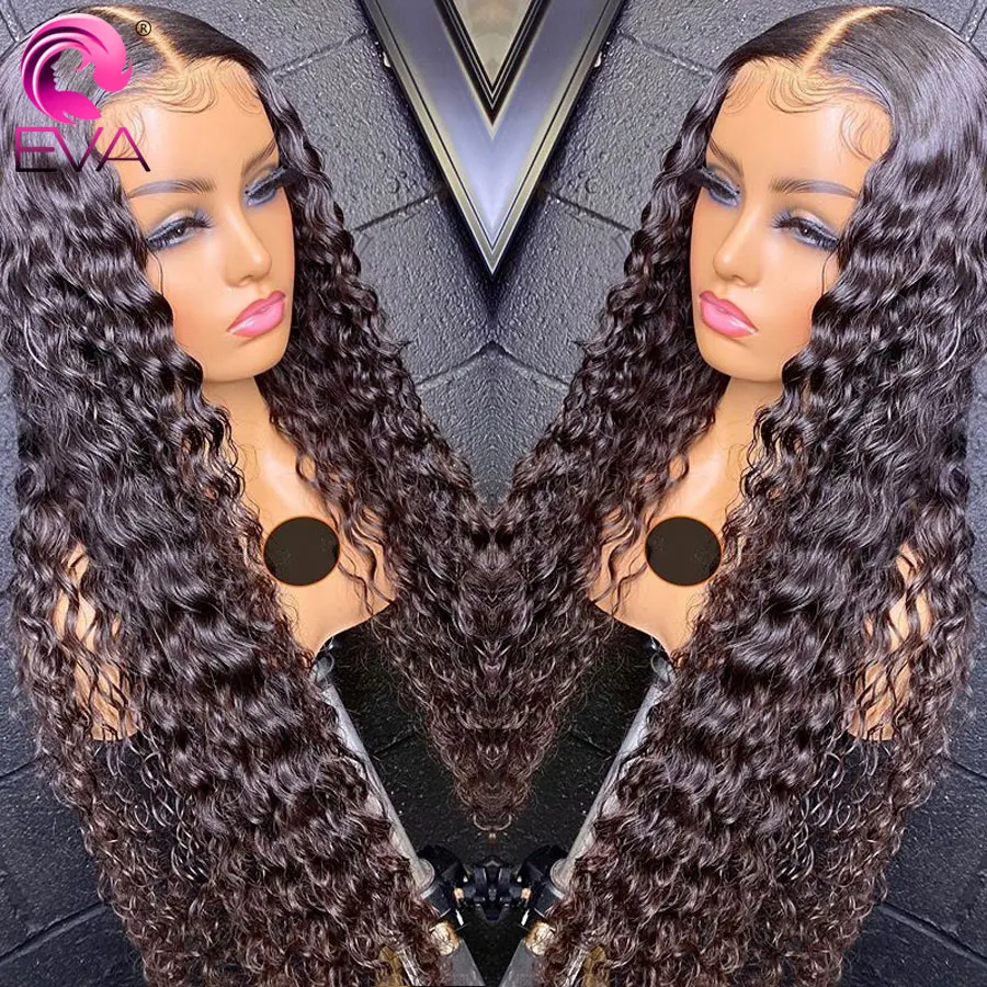 Парики из ЭВА с кудрявыми кружевами передние парики человеческих волос