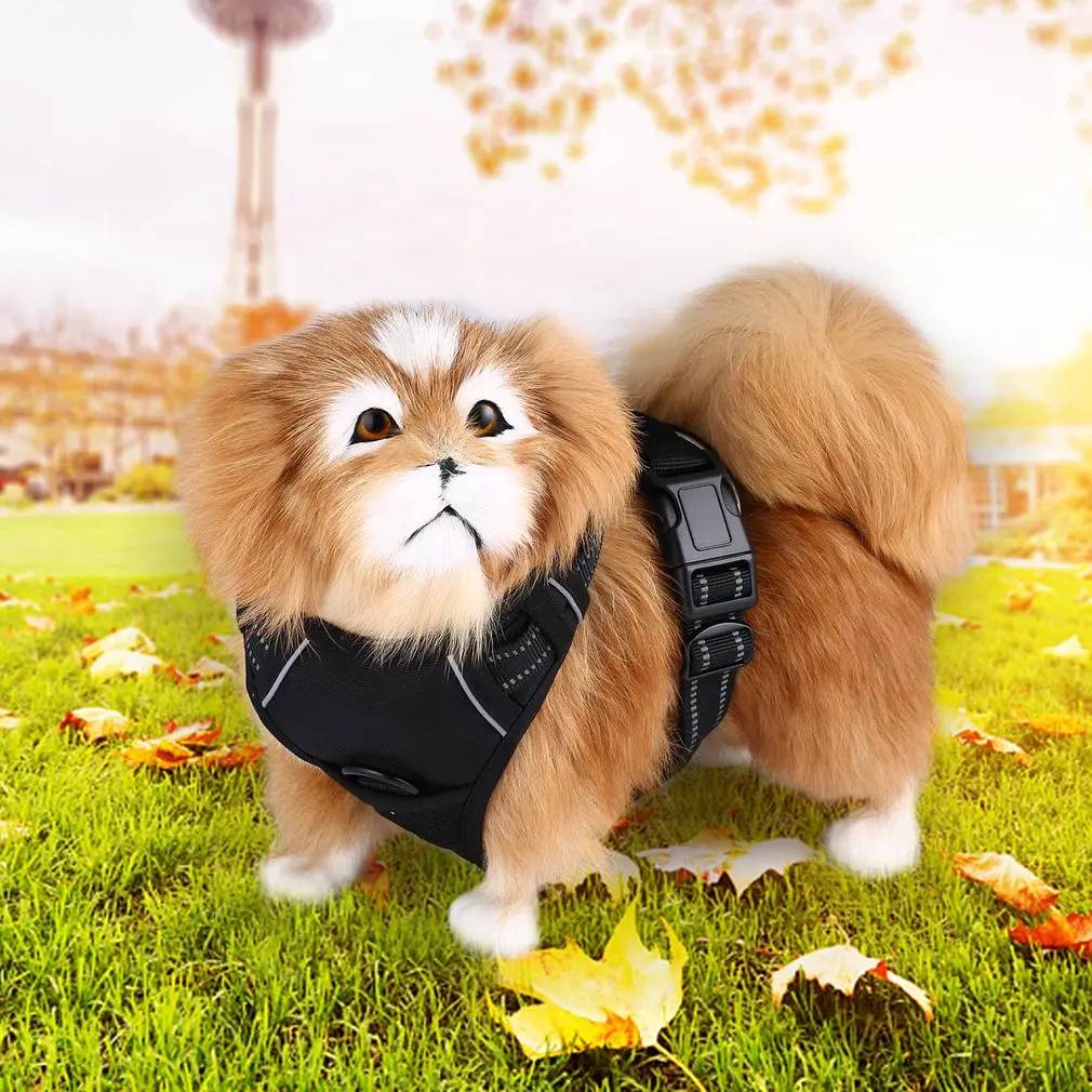 Черный сверхпрочный Мягкий регулируемый светодиодный шейник для собак с