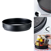 360 rotating tray kitchen storage container spice jar snack cosmetic stainless steel tray condiment storage box