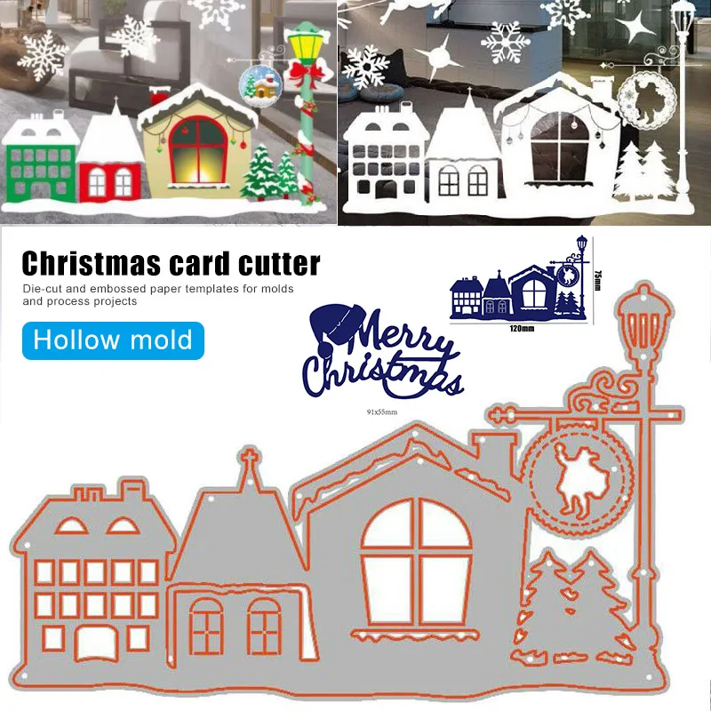 Рождественскую ночь металлический Трафаретный вырубной штамп трафарет для