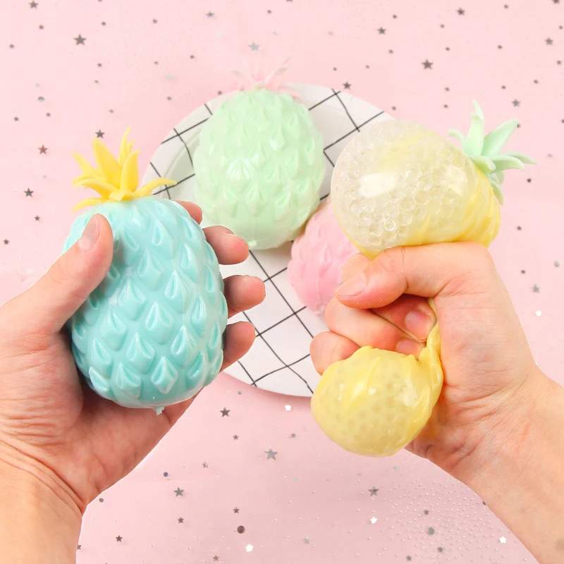 Divertida Ananas Anti Stressbal estr&eacute;s accecesorios Voor Speelgoed Kinderen Volwassen Fidget blando estr&eacute;s Creativiteit Leuke Fr-2