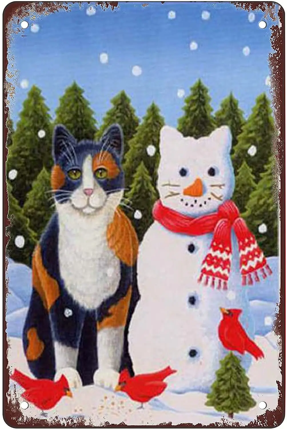

Камень Rosefinch, Рождественская кошка, Забавный металлический знак, домашний декор, настенное художественное украшение для гаража, бара, ресторана, кухни, кафе, паба