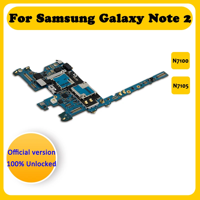 Разблокированная материнская плата LISFG 100% для Samsung Galaxy Note 2 N7100 N7105 с системой