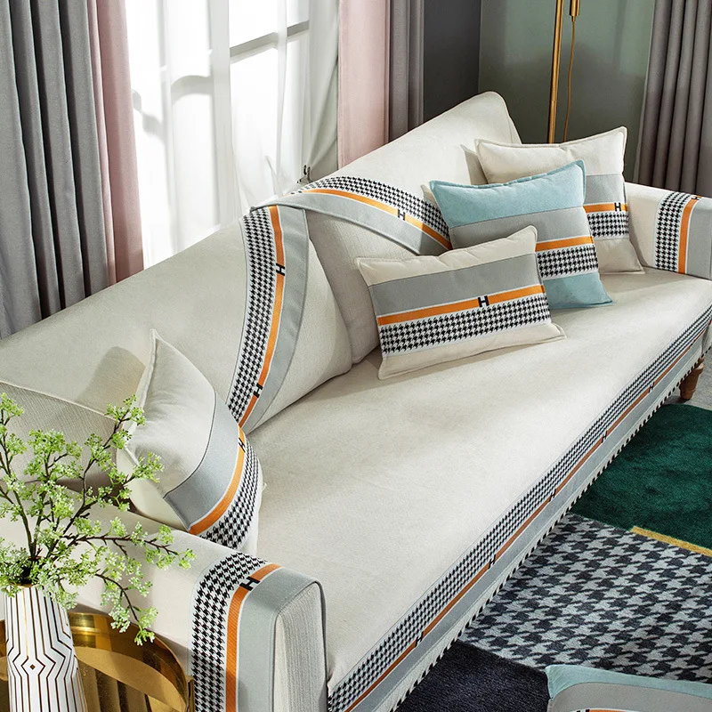 Позолоченный утолщенный чехол для дивана в гостиную мягкий подушка однотонный