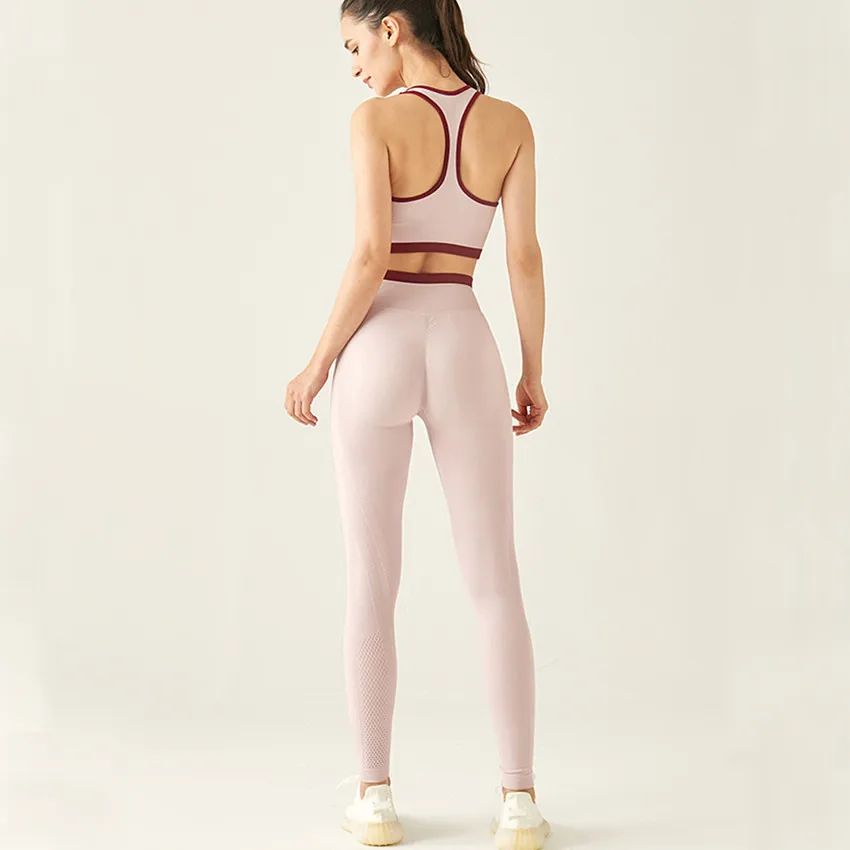 

2Pcs Women Sport Suit Gym Set Sexy Bra Seamless Shorts Workout Running Clothing Gym Wear Athletic Yoga Set