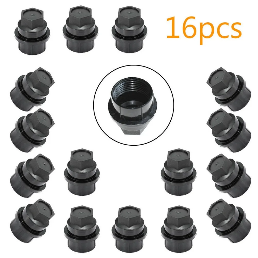

16pcs Black Plastic Wheel Nut Suitable For GMC Chevrolet Truck 15646250 Wheel Lug Nut Cap Cover T84 Car Accessorry