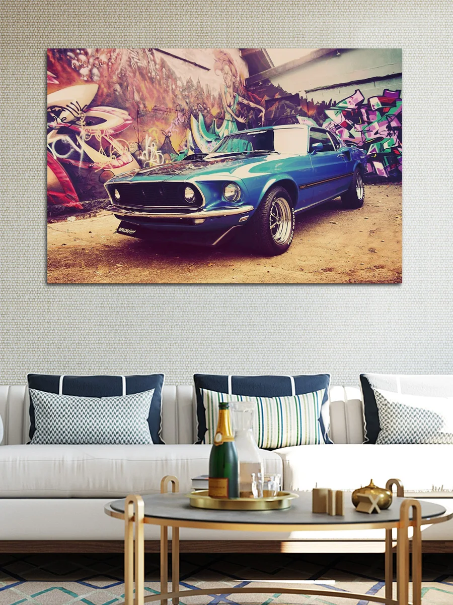 Классический спортивный автомобиль Mustang Mach 1 фотография для дома гостиной