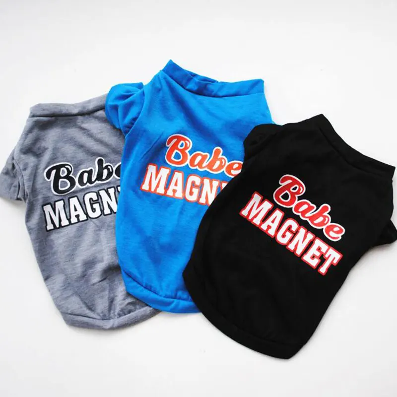 

Футболка для собаки с надписью, одежда для домашних животных, жилет для собаки, товары для домашних животных, рубашки для маленьких и средни...