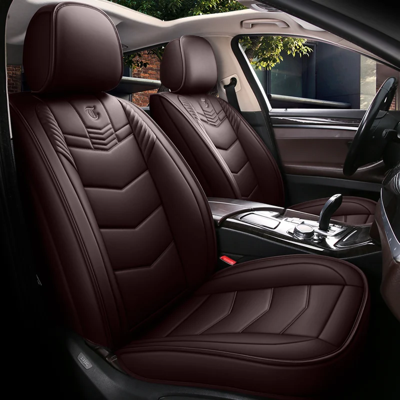 Goede 2020 Pu Leather Car Seat Protector Organizer Kussen Auto Accessoires Universele Maat Ademend Geschikt Voor Alle Model Rood