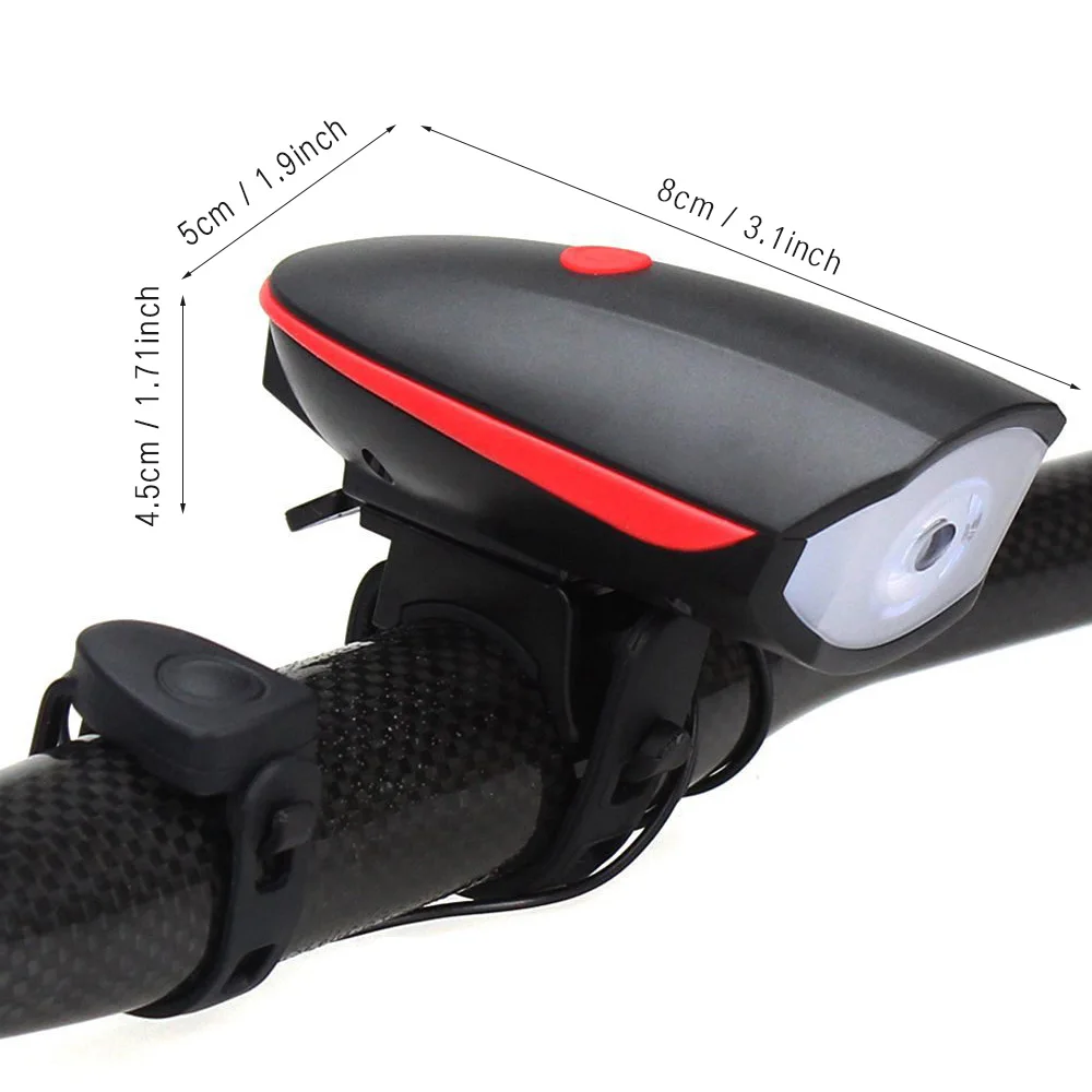 

Bike Lights USB Rechargeable Bicycle LED Lights Front Headlight + Rear Taillight Warning LED Flashlight For Strong Dark SOS Lamp
