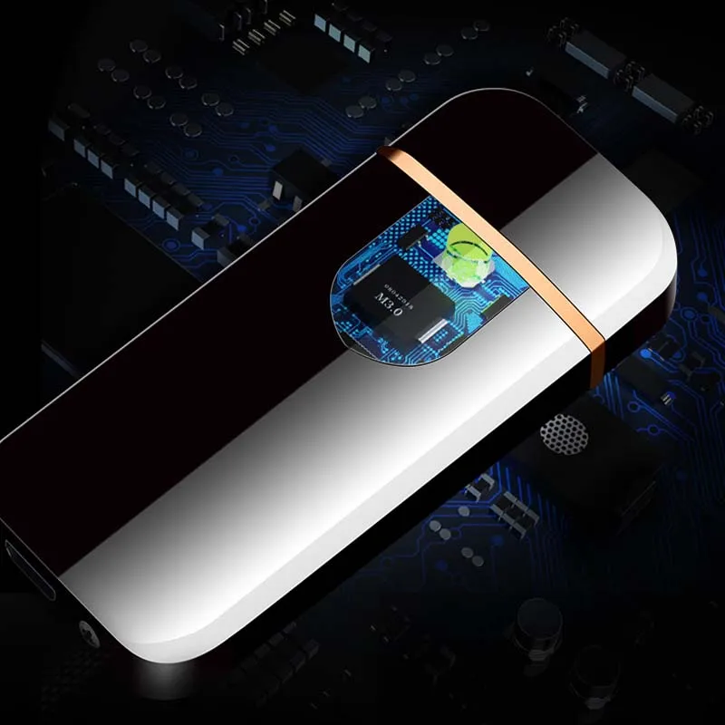 Ветрозащитная Индукционная Электронная зажигалка с USB-зарядкой и отпечатком